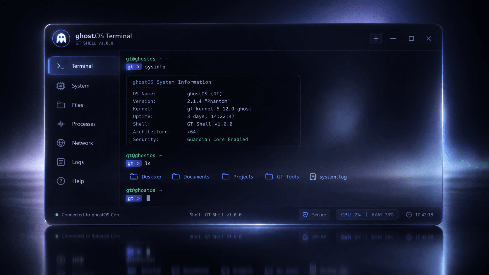 GT - GhostOS Terminal